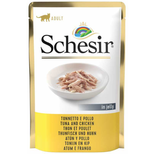 Schesir Cat Food Tuna And Chicken Fillets in Jelly 85g
