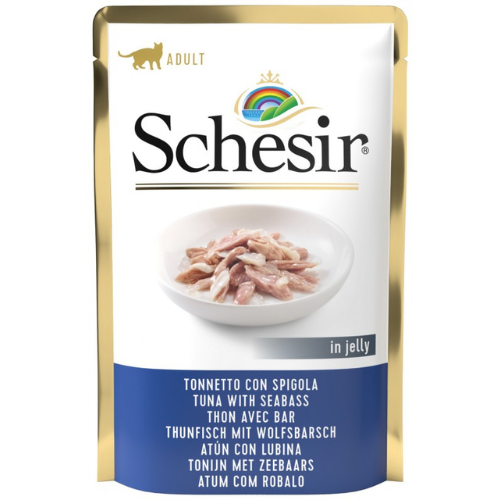 Schesir Cat Food Tuna With Seabass in Jelly 85g