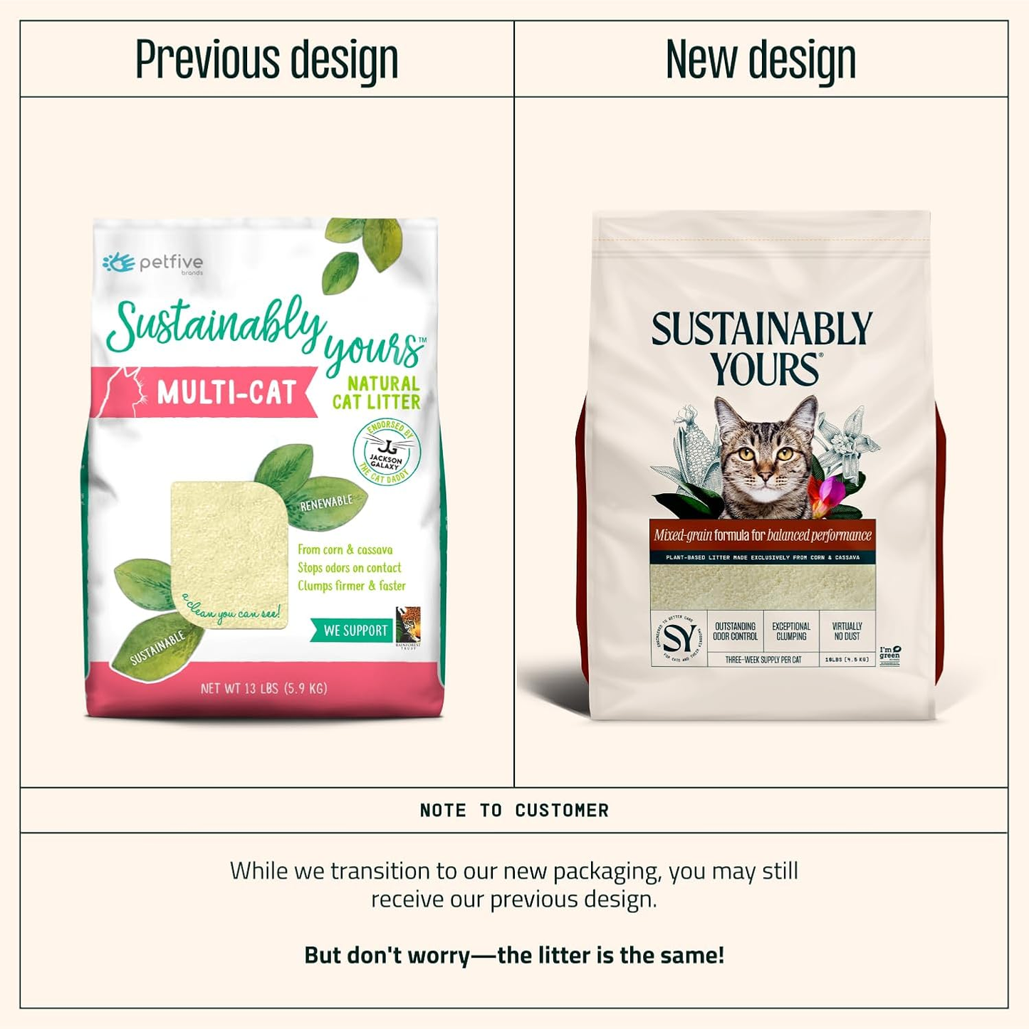 Sustainably Yours Natural Cat Litter - 13lb /5.9 Kgs
