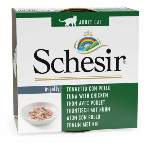 Schesir Cat Food Tuna With Chicken Fillets in Jelly 85g