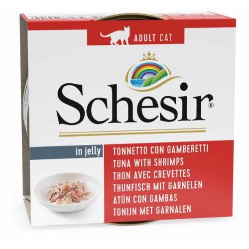 Schesir Cat Food Tuna With Shrimps in Jelly 85g