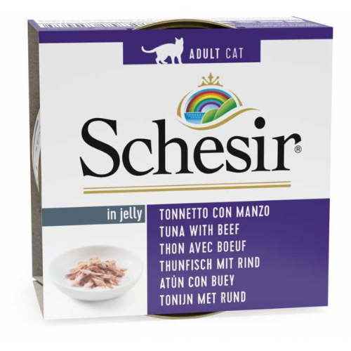 Schesir Cat Food Tuna With Beef Fillets in Jelly 85g