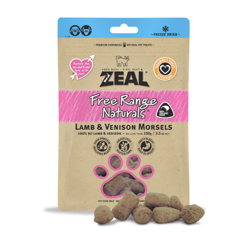 Zeal Dried Lamb & Venison Morsels for Cats 100g