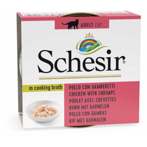 Schesir Cat Food Chicken With Shrimps in Broth 70g
