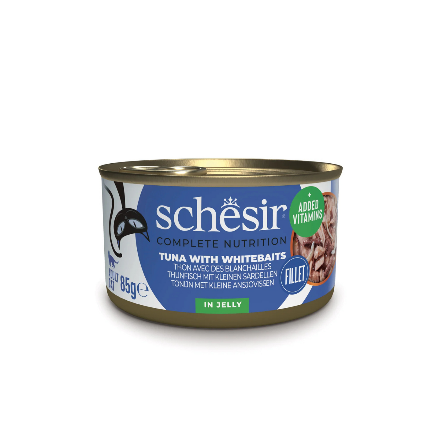 Schesir Cat Food Tuna with Whitebaits in Jelly 85g