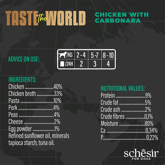 Schesir Taste the World Chicken With Carbonara in Broth 150g