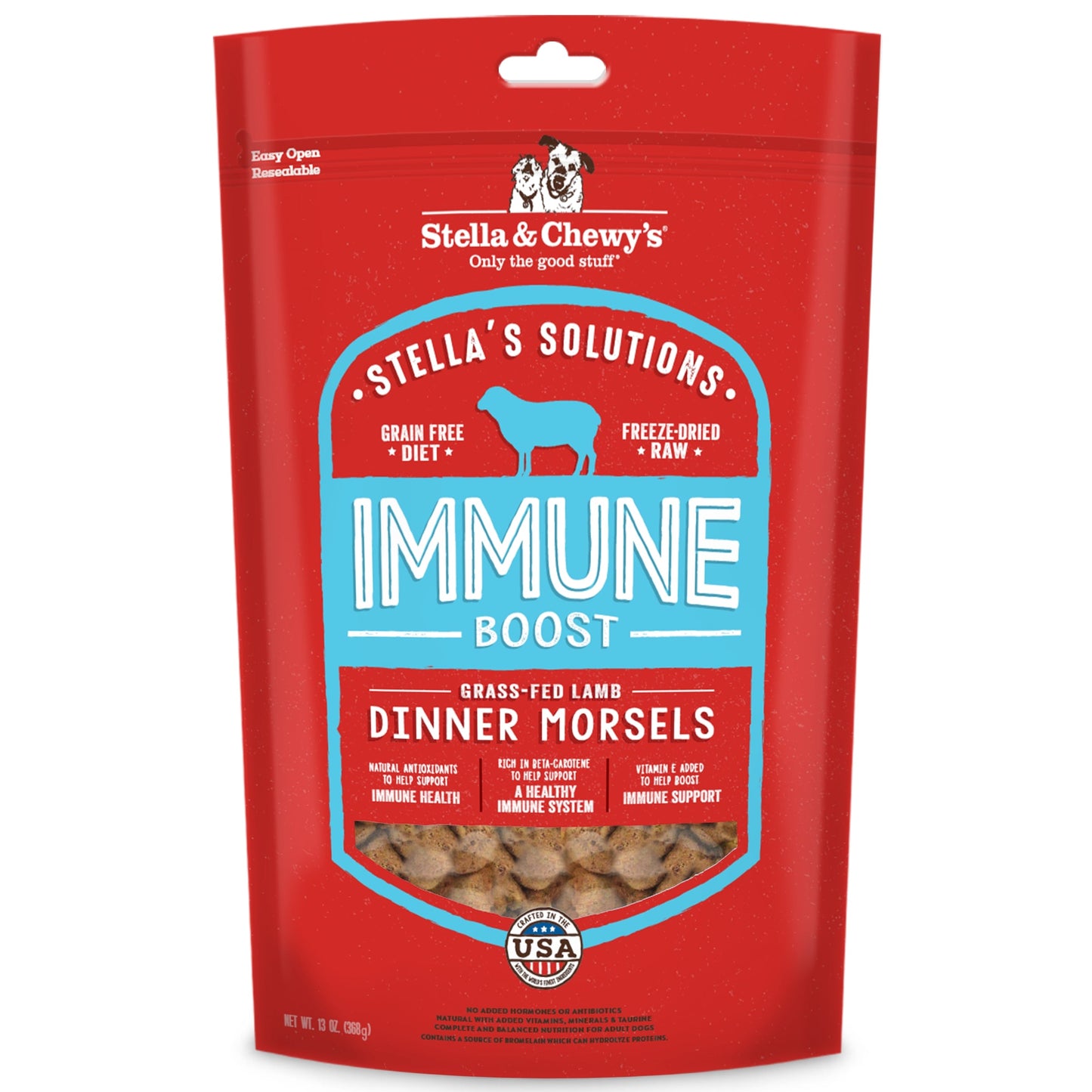 Stella & Chewy's Dog Food Immune Boost Grass Fed Lamb Recipe 13oz (369g)