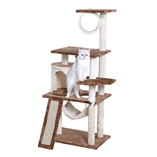 Go Petclub 53″ Kitten Cat Tree Condo with Scratching Board
