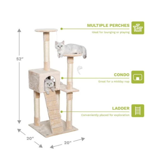 Go Petclub 52" Cat Tree Condo