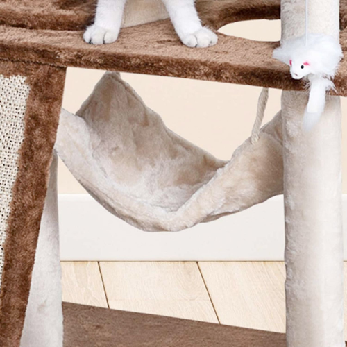 Go Petclub 53″ Kitten Cat Tree Condo with Scratching Board