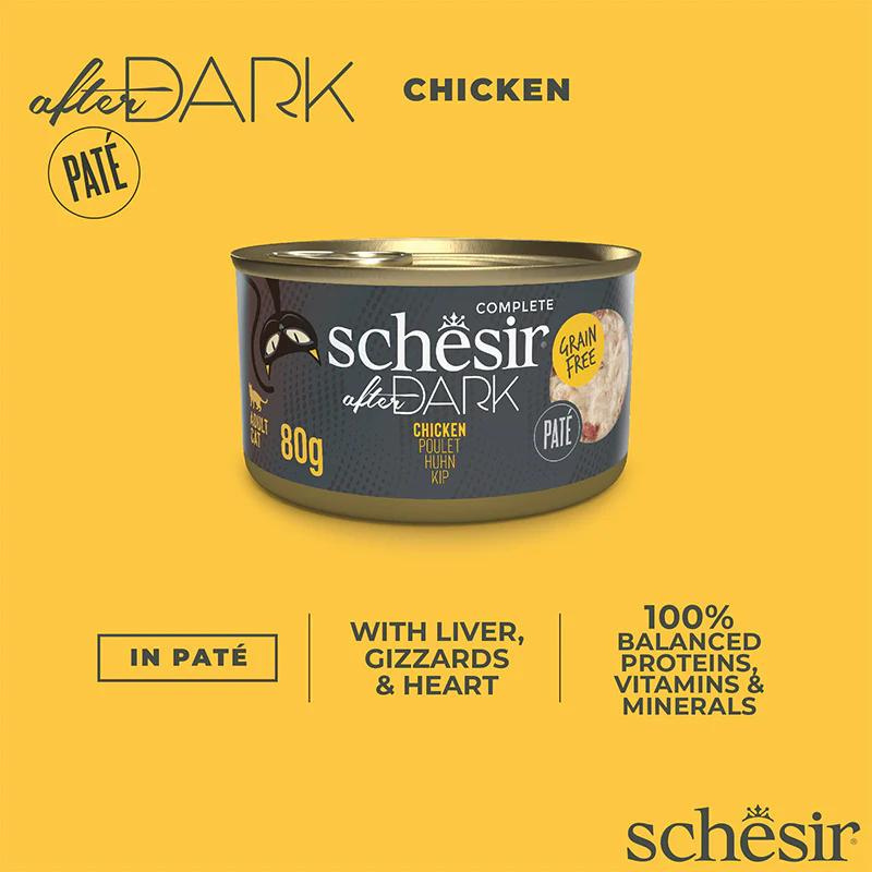 Schesir Cat Food After Dark Patè - Chicken 80g