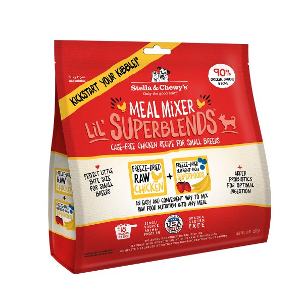 Stella & Chewy's Dog Food Freeze Dried Chicken Meal Mixer LIL Superblends 8oz - 227g