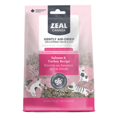 Zeal Gently Air-Dried Salmon and Turkey Recipe for Cats 400g