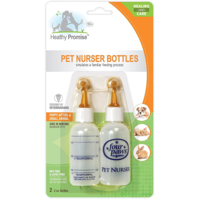Four Paws Pet Nurser Kit, Two 2 oz. bottles for Kittens
