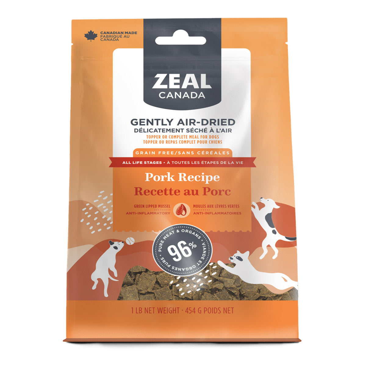 Zeal Gently Air-Dried Pork Recipe for Dogs 1kg