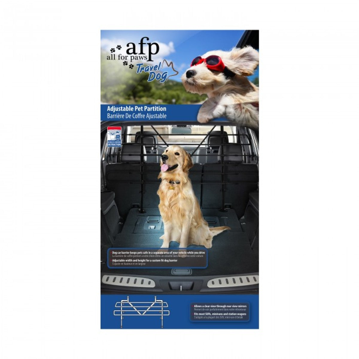 All for Paws Adjustable Pet Partition for Cars