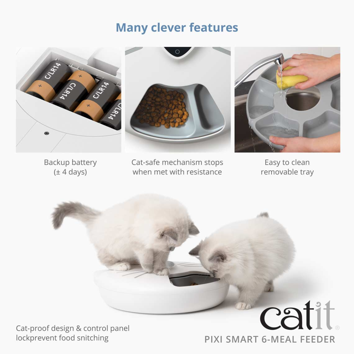 Catit PIXI Smart 6-Meal Feeder for Cats and Dogs