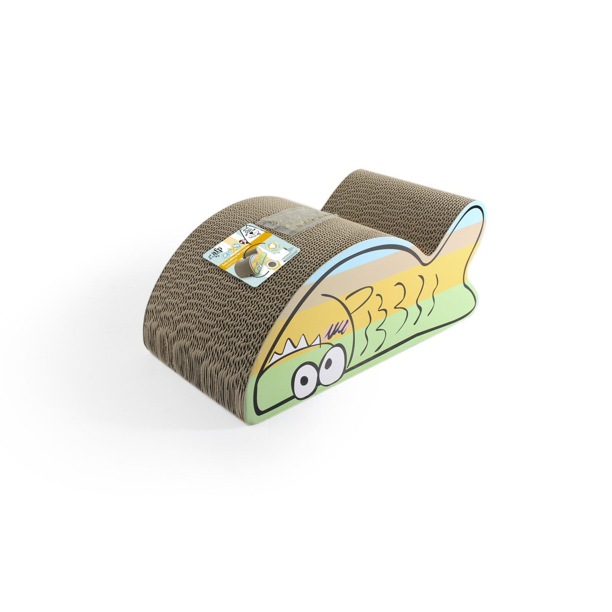 All for Paws Catoon Belly Rubbing Fish Scratcher for Cats