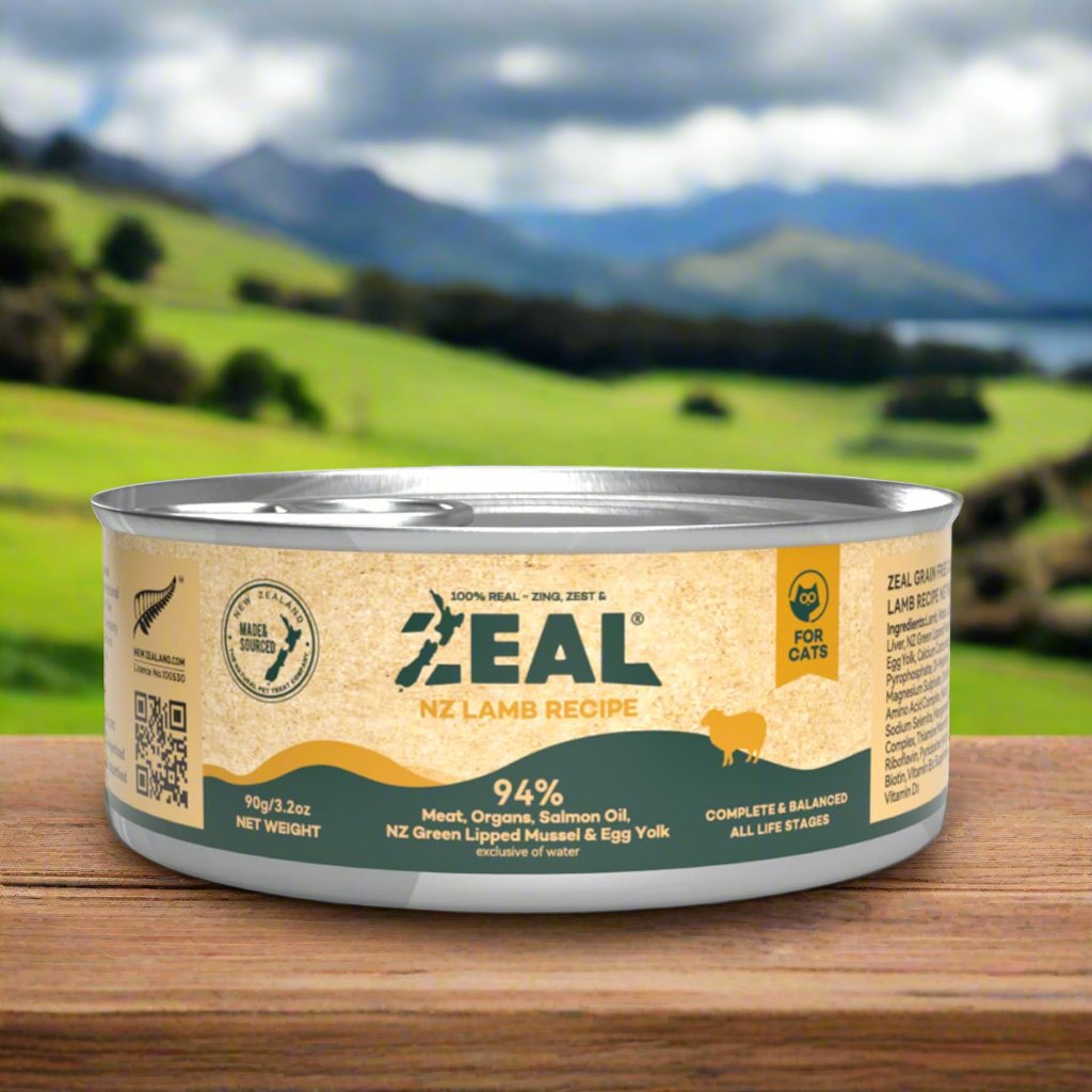Zeal Grain Free Canned Cat Food 90g – (Lamb Recipe)
