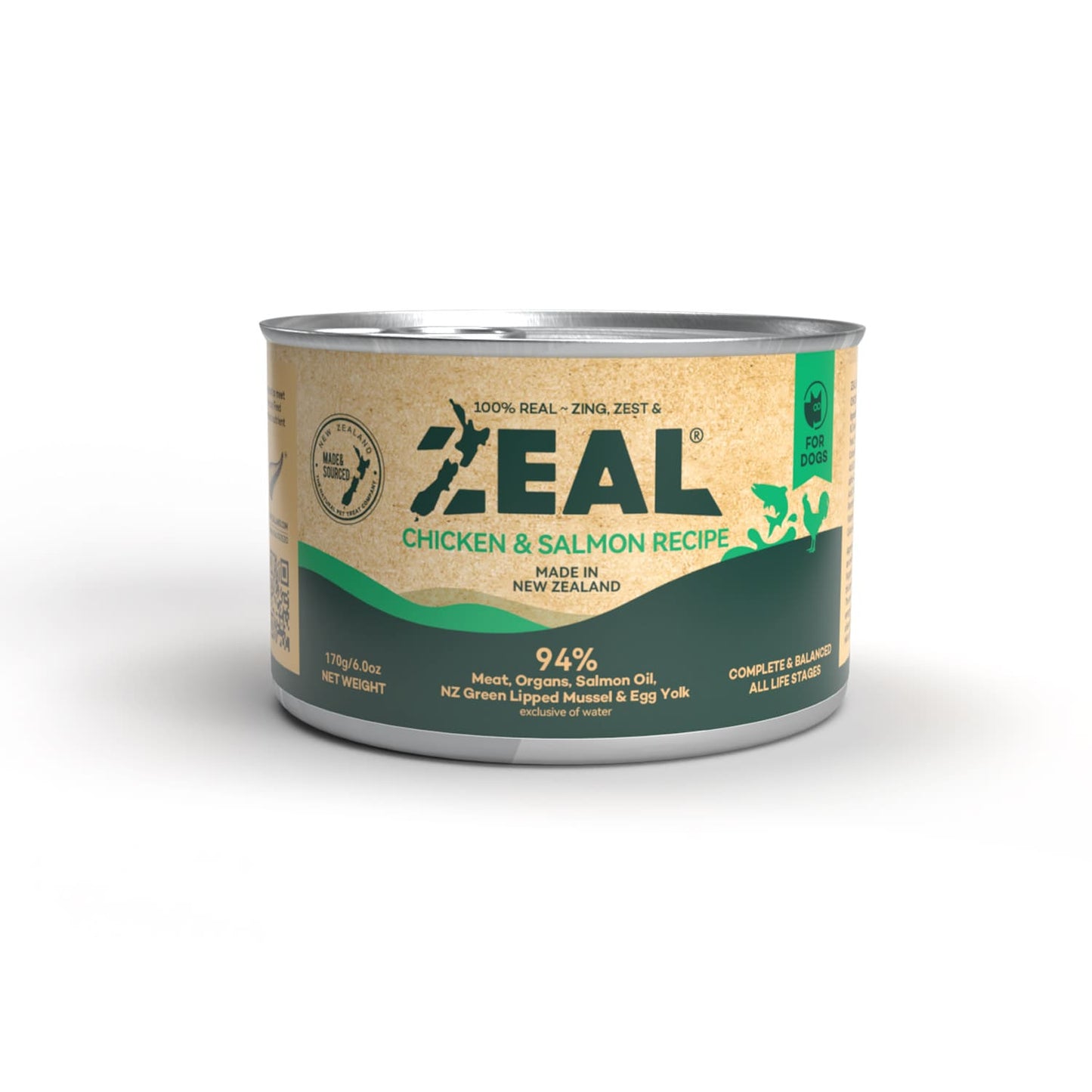 Zeal Grain Free Canned Dog Food – (Chicken & Salmon Recipe)