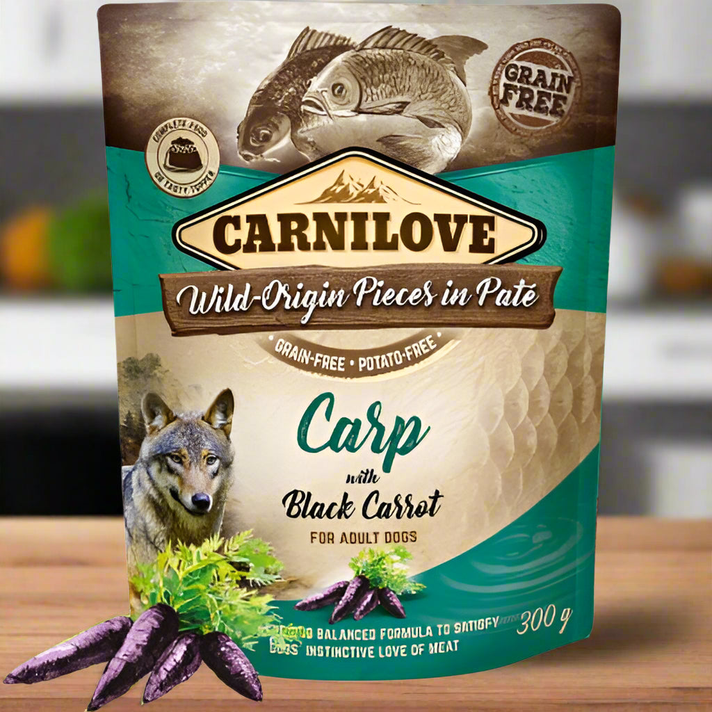 Carnilove Carp with Black Carrot Wet Food for Dogs  300g