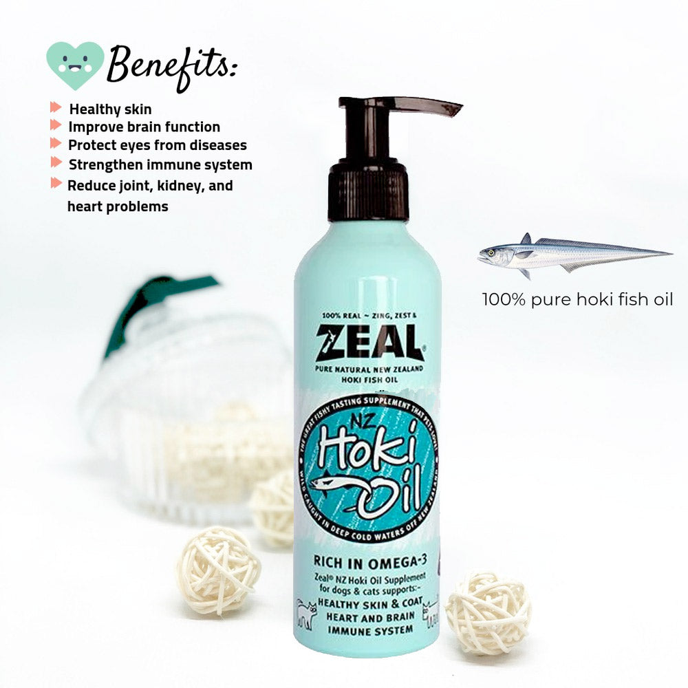Zeal Natural Hoki Fish Oil Supplement for Cats (225ml)