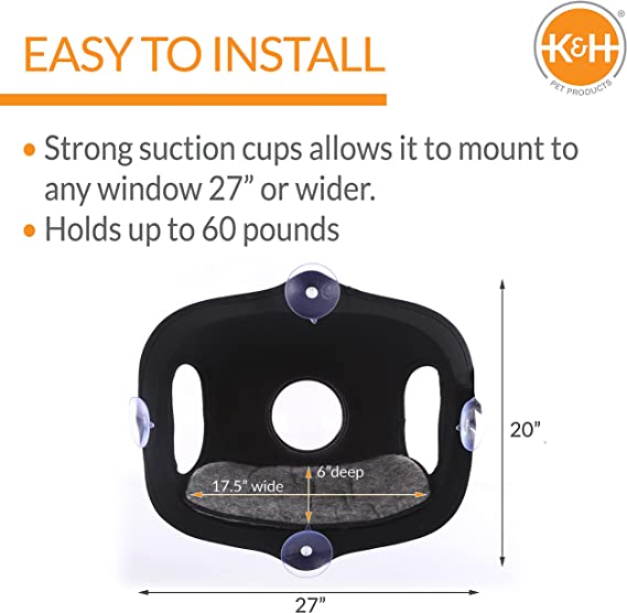 K&H EZ Mount Window Cat Lounger Bubble Pod - Tan
