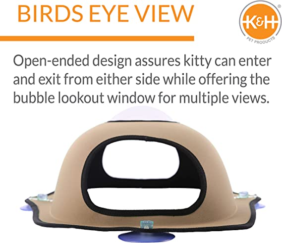K&H EZ Mount Window Cat Lounger Bubble Pod - Tan