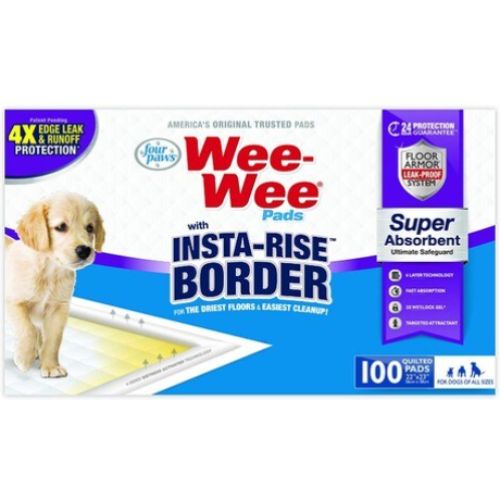 Four Paws Wee-Wee Insta-Rise Border Pads