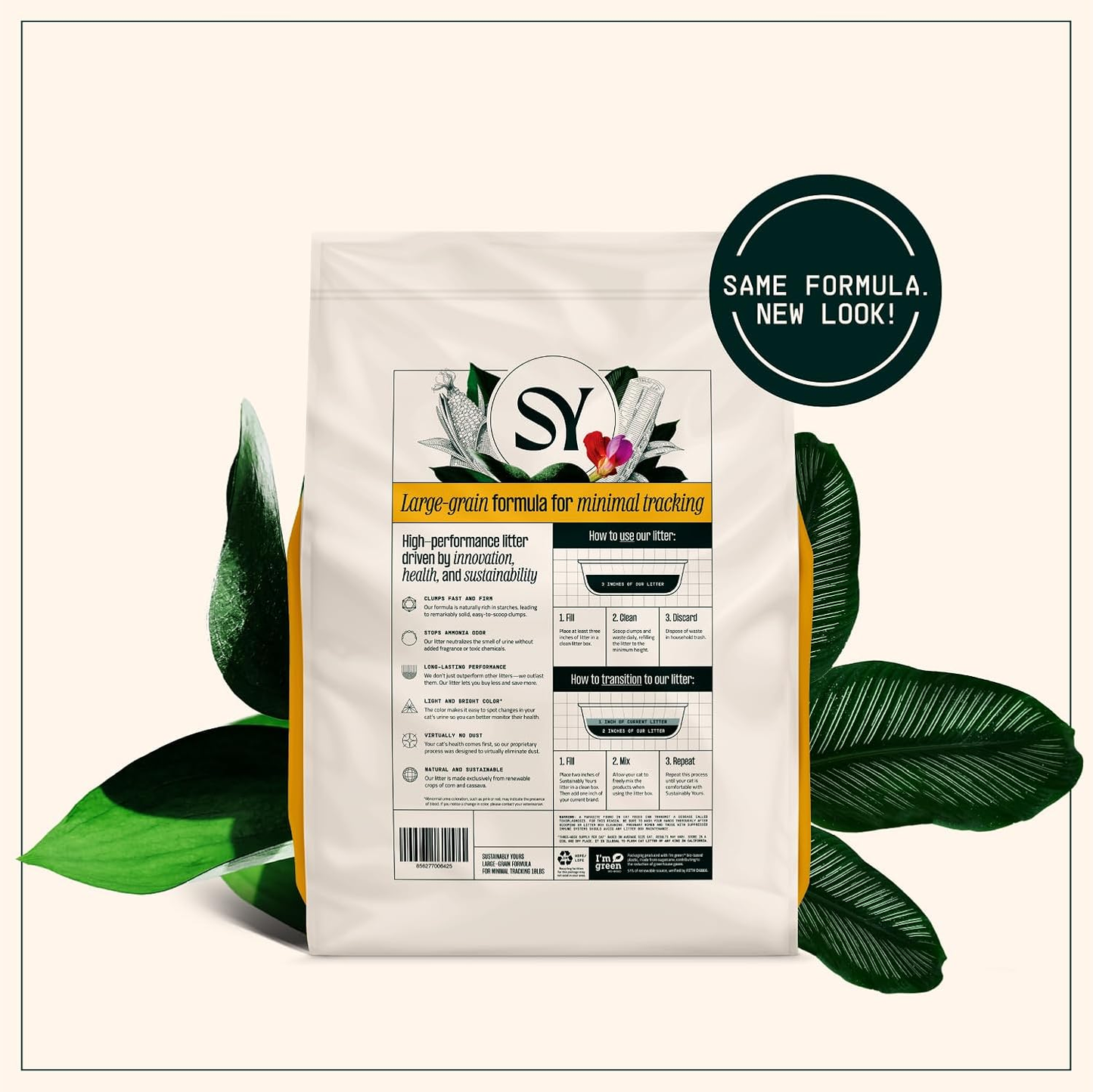 Sustainably Yours Natural Cat Litter Large Grains - 13lb/5.9 Kgs