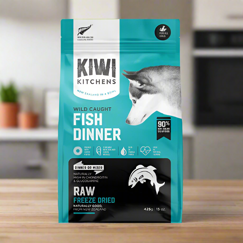 Kiwi Kitchens Raw Freeze Dried Wild Caught Fish Dinner Dog Food