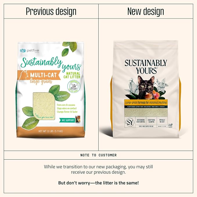 Sustainably Yours Natural Cat Litter Large Grains - 13lb/5.9 Kgs