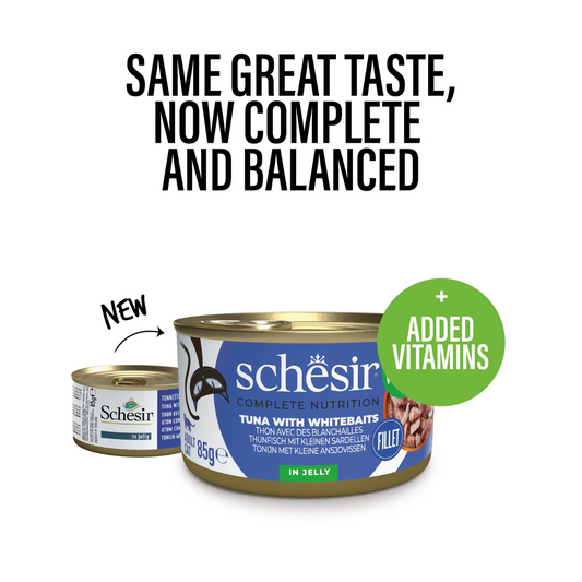 Schesir Cat Food Tuna with Whitebaits in Jelly 85g