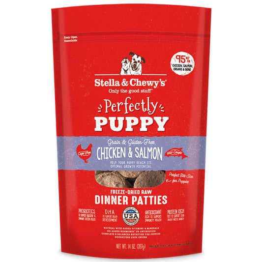 Stella & Chewy's Dog Food Perfectly Puppy Chicken & Salmon Patties  14oz  (397g)