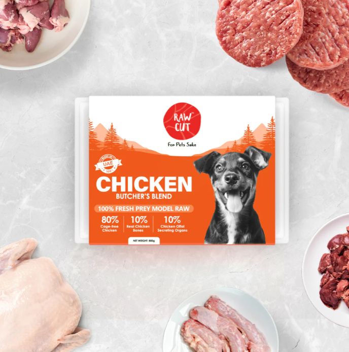 Raw Cut  Chicken Prey Model Raw Food for Dogs 800 g