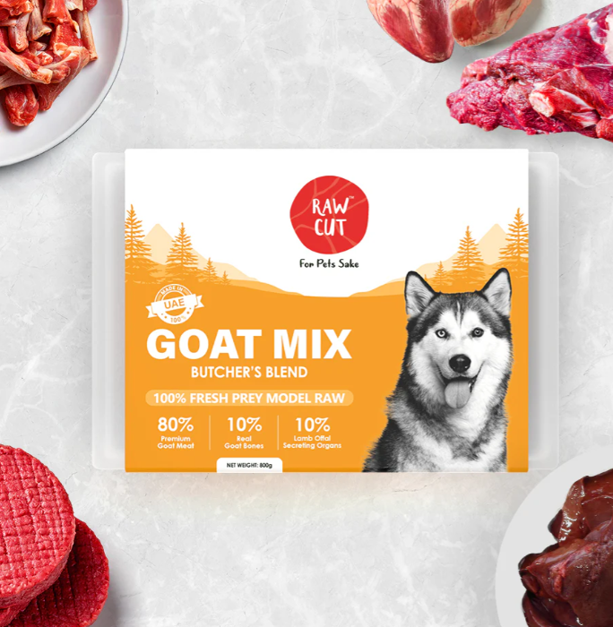 Raw Cut  Goat Mix Prey Model Raw Food for Dogs 800 g