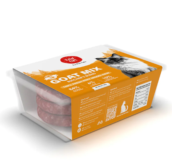 Raw Cut  Goat Mix Prey Model Raw Food for Cats 600g