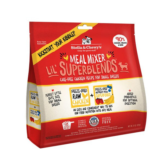 Stella & Chewy's Dog Food Freeze Dried Chicken Meal Mixer LIL Superblends  8oz -  227g