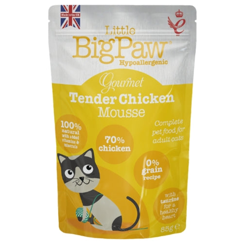 Little Big Paw Gourmet Tender Chicken Mousse for Cats Wet Food 85g