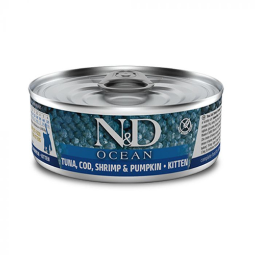 Farmina N&D Tuna, Cod, Shrimp & Pumpkin Kitten Food 70g