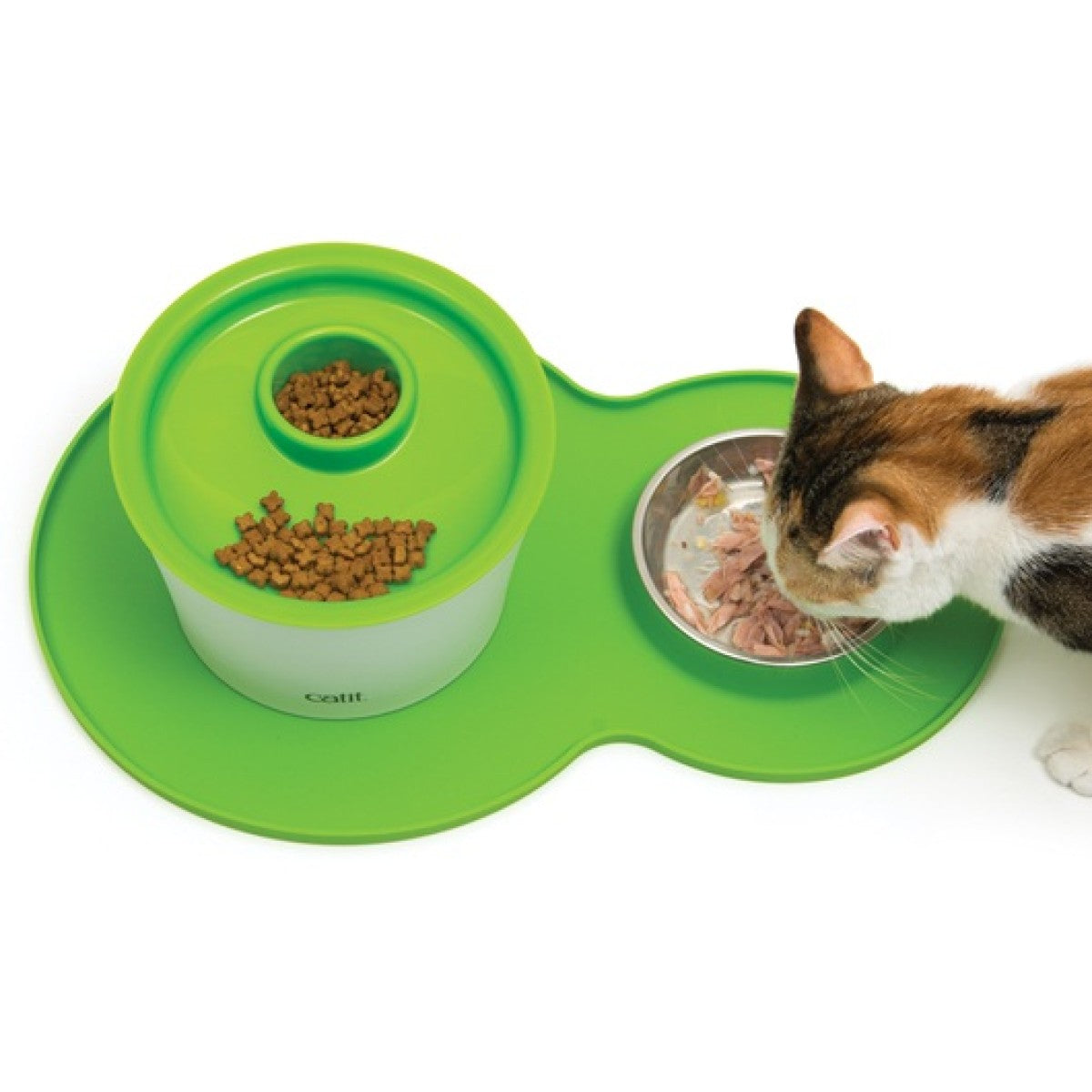 CatIt Peanut Placemat for Food Bowls Green - Medium