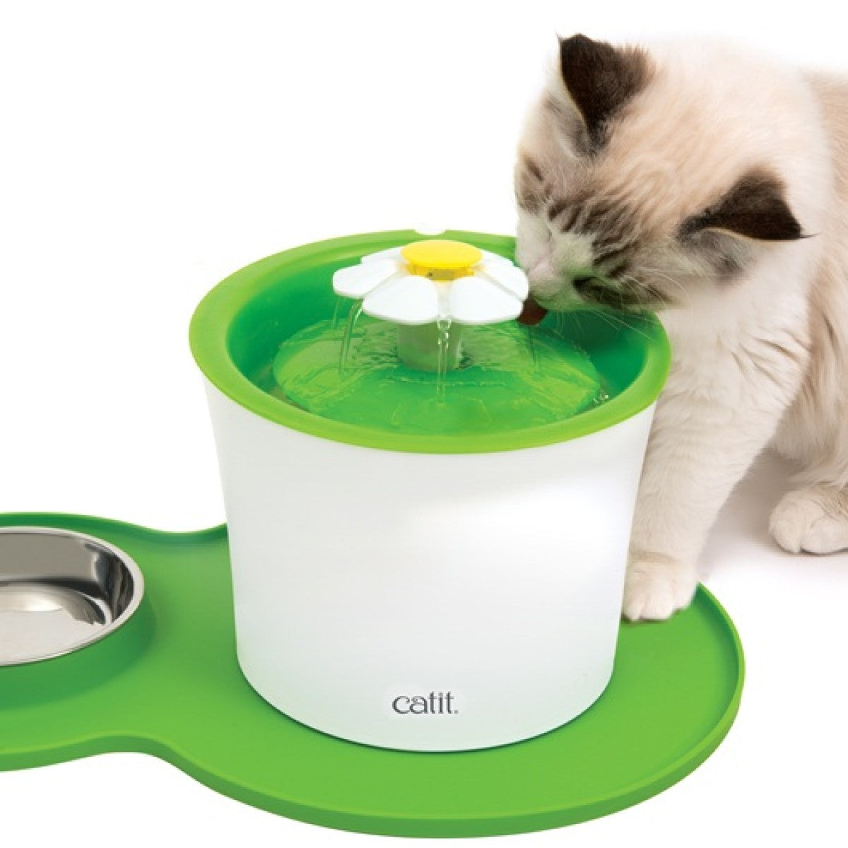 CatIt Peanut Placemat for Food Bowls Green - Medium