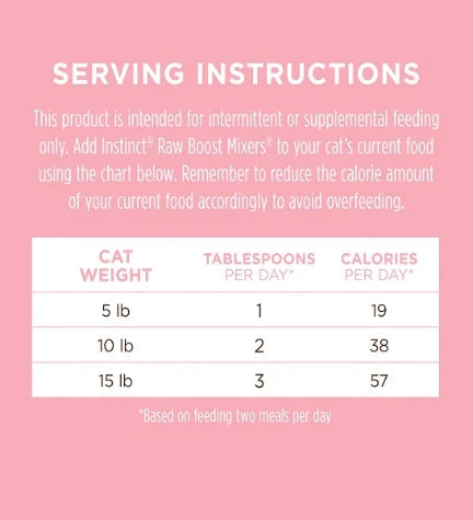 Instinct Raw Boost Mixers Skin & Coat Health Freeze-Dried Cat Food Topper 156g - 5.5oz
