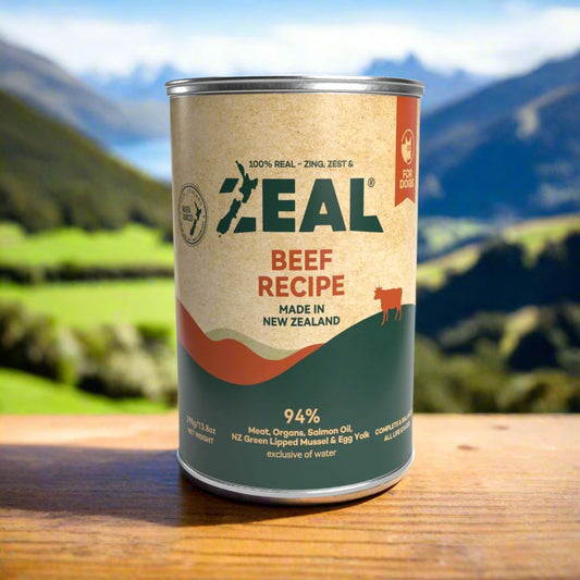 Zeal Grain Free Canned Dog Food – (Beef Recipe)