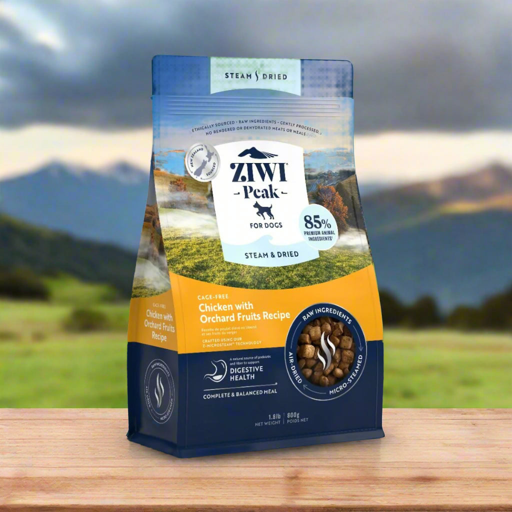 Ziwi Peak Steam & Dried Cage-Free Chicken with Orchard Fruits Recipe Dry Dog Food
