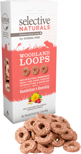 Supreme Selective Naturals Woodland Loops for Guinea Pigs  80g