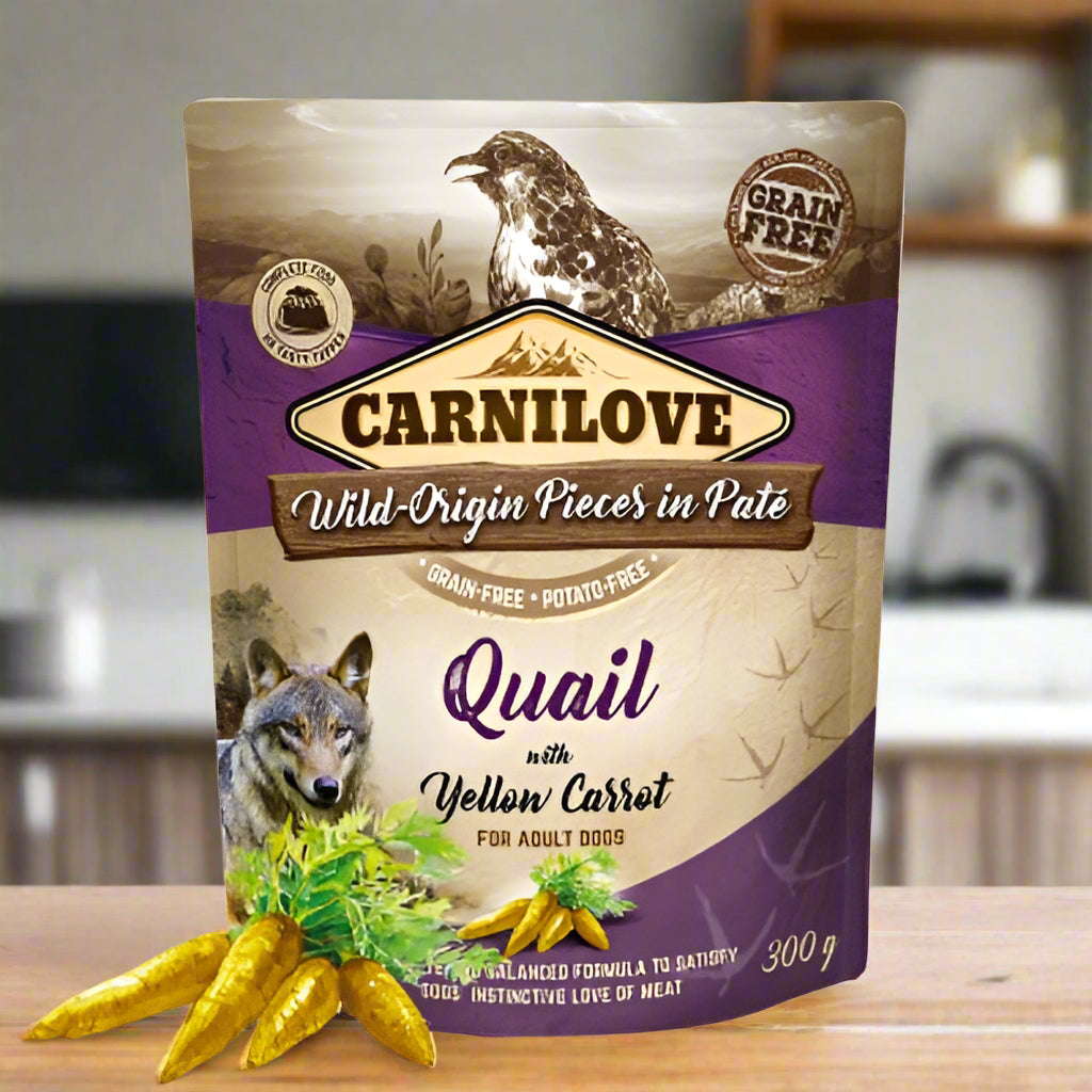 Carnilove Quail with Yellow Carrot Wet Food for Dogs  300g